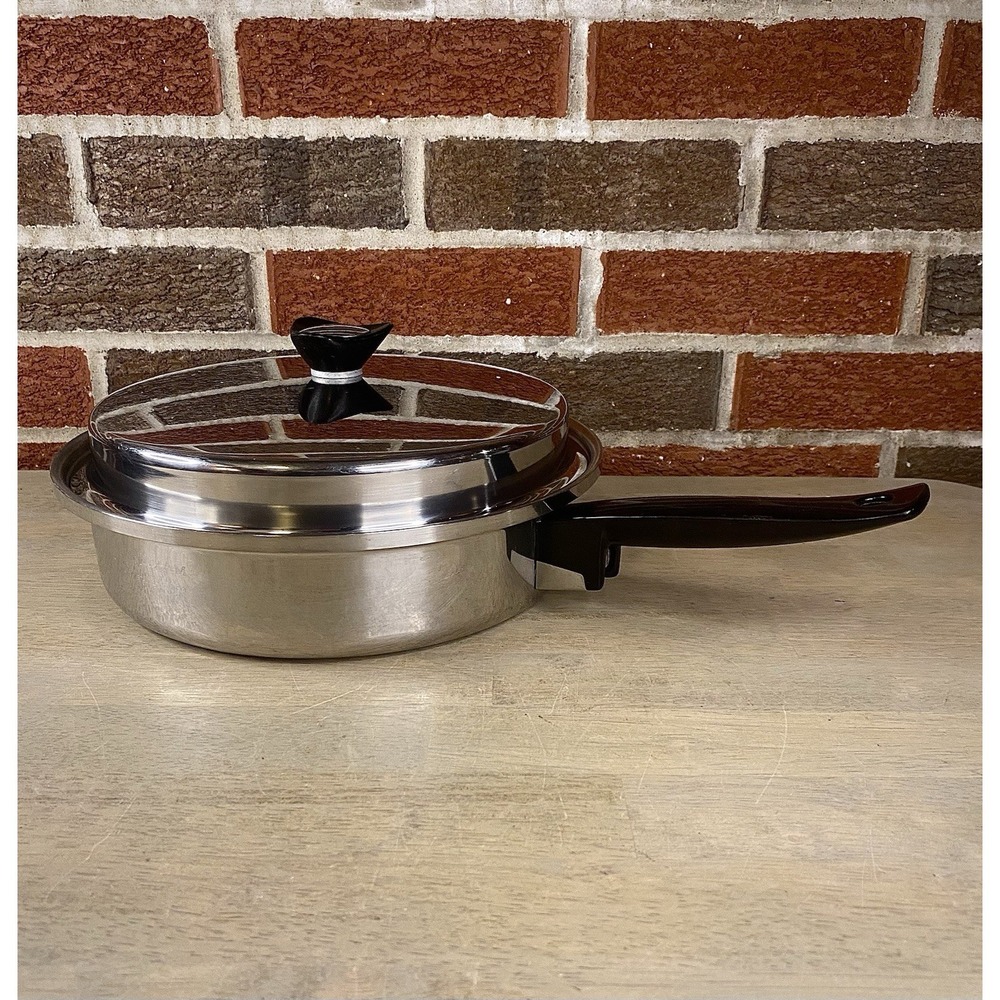 Maxam 18/8 3-Ply Stainless Steel 10 Inch Skillet With Lid USA‎